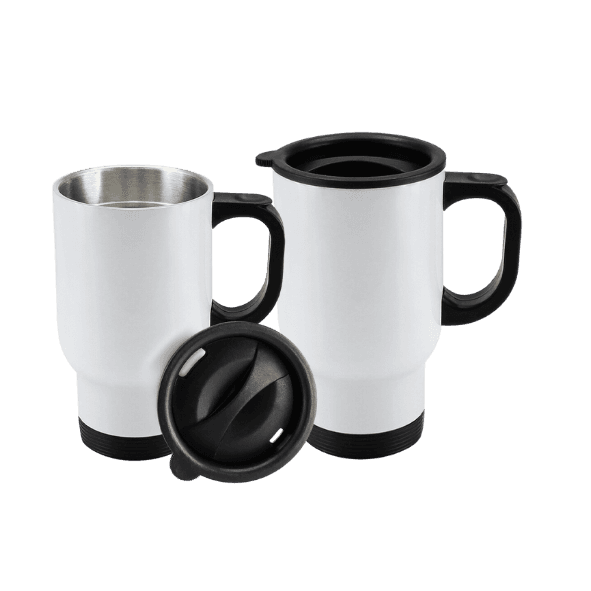 Mug Térmico 450cc Blanco Acero Inox. Para Sublimación