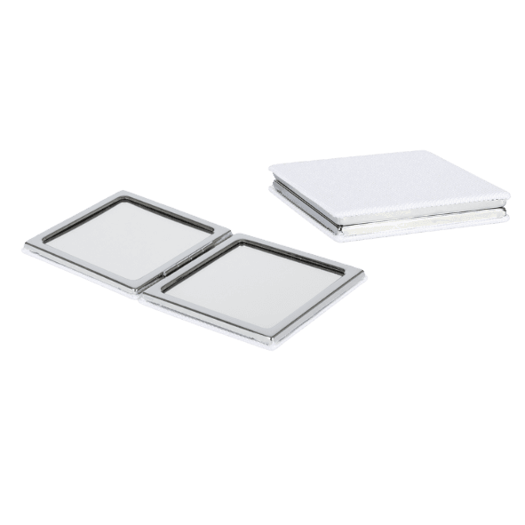 Espejo metálico cuadrado doble